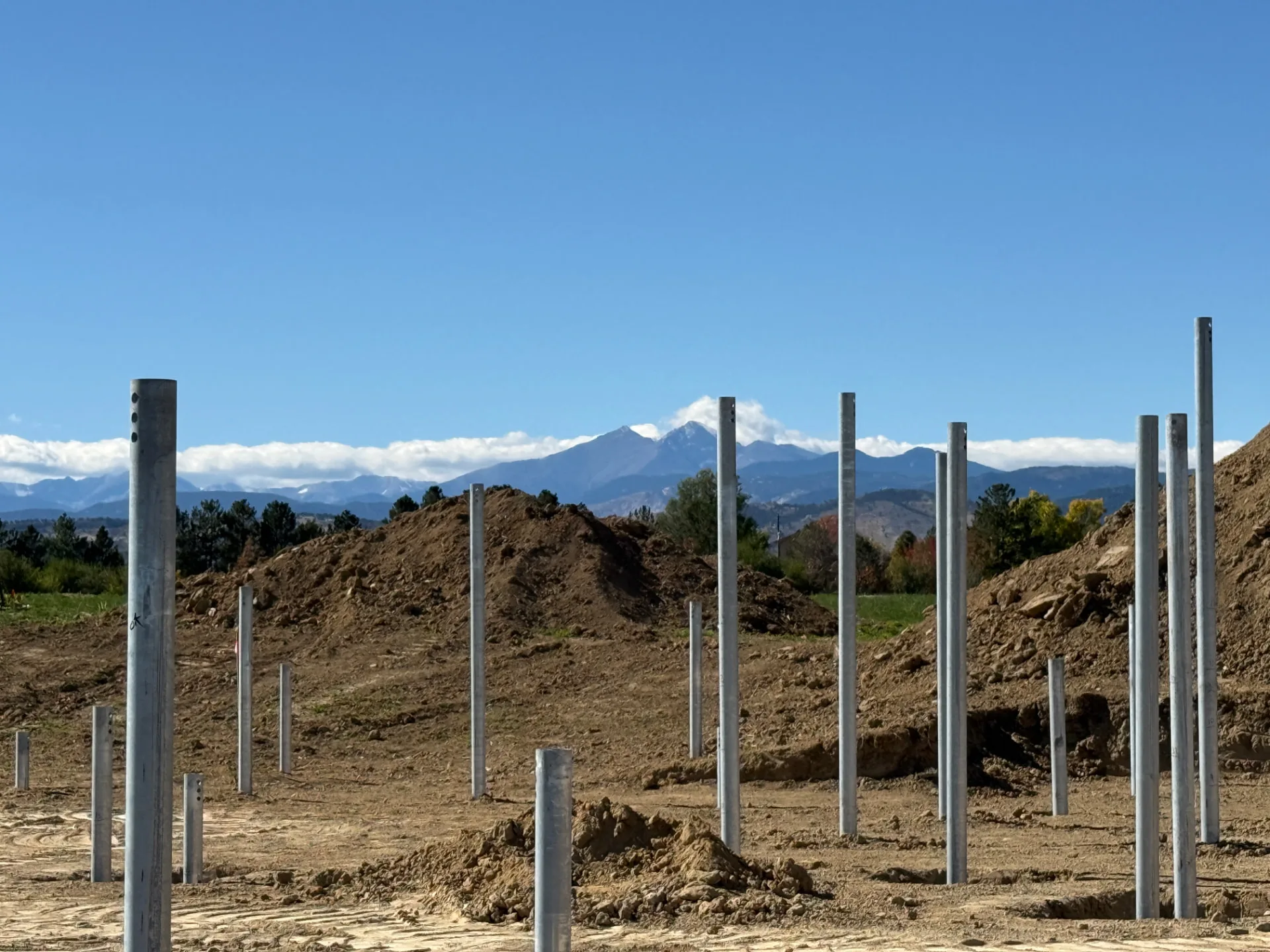 Straight Edge helical pier installation at a new construction site in Northern Colorado